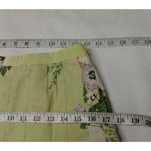 ANN TAYLOR LOFT green floral shell skirt size 4 P - Picture 7 of 10